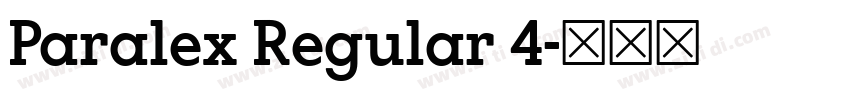 Paralex Regular 4字体转换